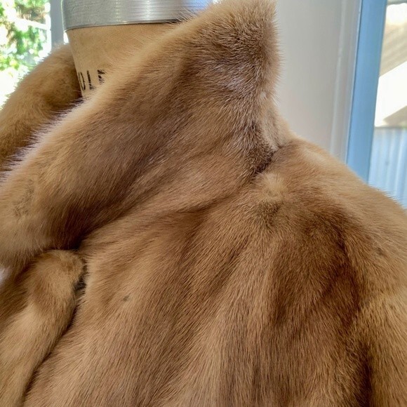 VTG Revillon Blond Mink Jacket Sincerely Jenny Gidding 50s 60s SZ L Red Carpet - Picture 13 of 13